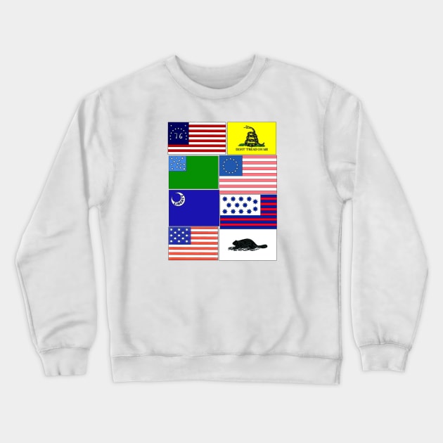 Flags of the Revolution Back Print Crewneck Sweatshirt by Aeriskate